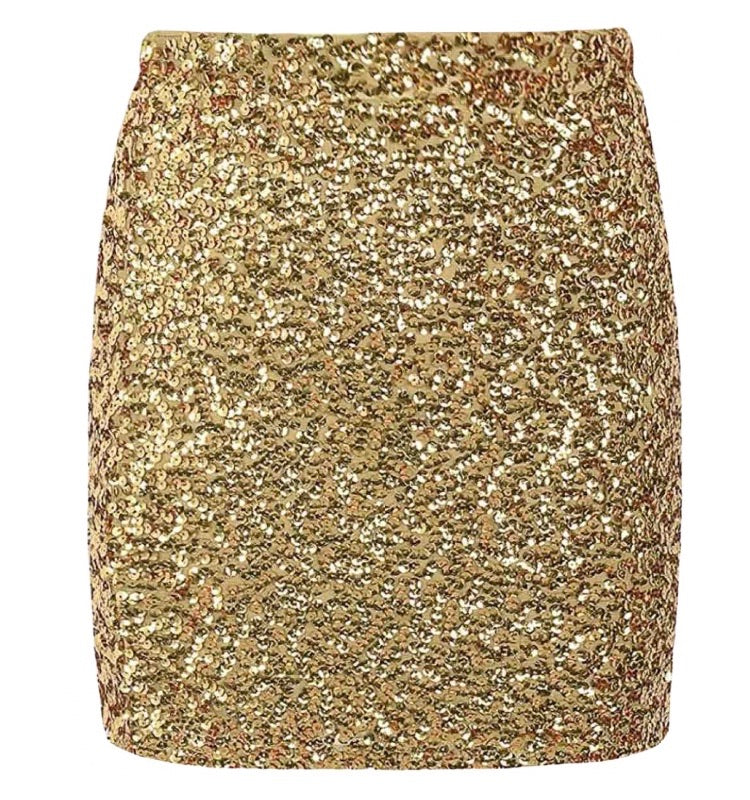 Glitter mini skirt Chanel White size 38 FR in Glitter - 16412340