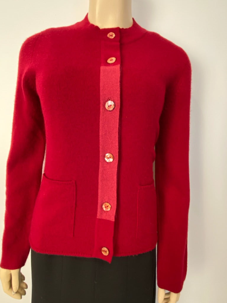 Cashmere cardigan Louis Vuitton Red size S International in Cashmere -  35561543