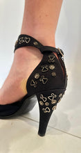 Load image into Gallery viewer, Chanel 2003 Fall 03A snap collection Hook Snaps Black Ankle Strap Pumps EU 40.5 US 9.5/10