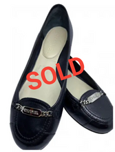 Load image into Gallery viewer, Chanel Black Leather loafer flat shoes EU 37 US 6.5