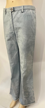 Load image into Gallery viewer, Chanel 11C 2011 Cruise Runway Light Blue Denim Crystal Flare Leg Jeans Size FR 38 US 4/6