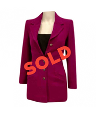 Load image into Gallery viewer, NWOT 97A, 1997 Fall Chanel Vintage Merlot Jacket Blazer FR 34 US 2/4