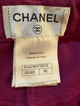 Load image into Gallery viewer, Chanel Soft Raspberry Jeans with Silver Plum Trim FR 40