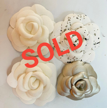 Load image into Gallery viewer, Authentic Chanel Set 4 Stick On Camellia Decor Flowers