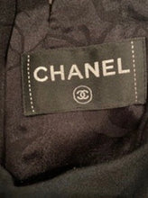 Load image into Gallery viewer, Chanel Black 11A, 2011 Fall halter pleated keyhole Dress Wool Satin US 6