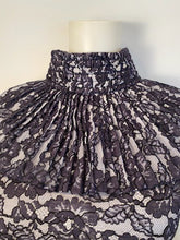 Load image into Gallery viewer, Chanel Navy Blue Cotton Camellia Floral Print Lace Dress FR 42 US 6