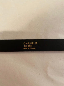 Vintage Chanel 00T 2000 Multicolor Skinny Python Snakeskin Belt Sz 80/32