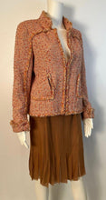 Load image into Gallery viewer, Rare Chanel 04P 2004 Spring Peach Pink Tweed Zip Up Jacket FR 38 US 4/6