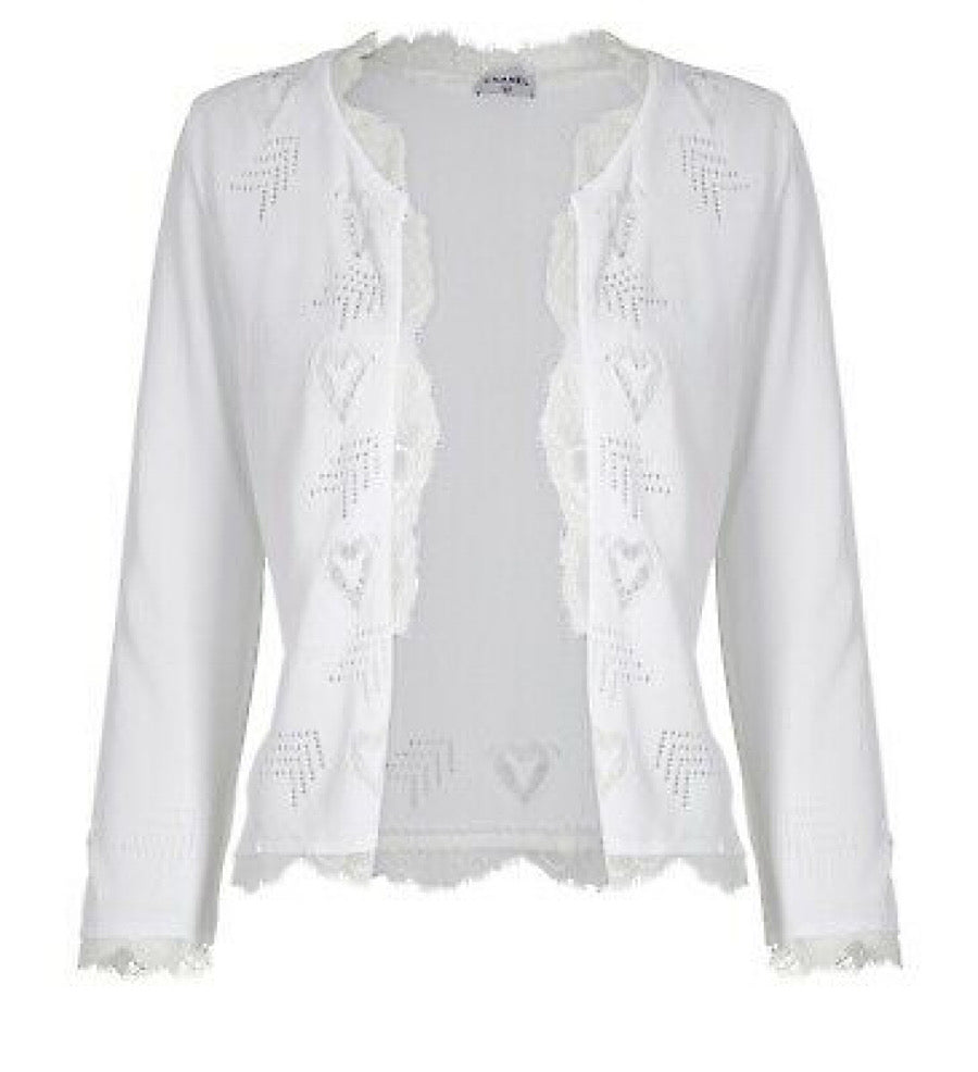 CHANEL Knit Lace Cardigan