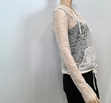 Load image into Gallery viewer, Chanel ‘Le Make Up De Chanel’ 04A, 2004 Fall Autumn lace pullover top blouse FR 40 US 4/6