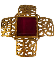 Load image into Gallery viewer, 1980’s Collection 25 Vintage Chanel Gold Cross Brooch Pin