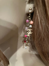 Load image into Gallery viewer, Chanel 19S 2019 long pierced CC pink bead Pearl dangle earrings