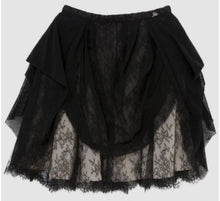 Load image into Gallery viewer, Chanel 10P, 2010 Spring Black Tulle Layered Lace Skirt FR 42 US 4/6