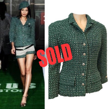 Load image into Gallery viewer, Chanel 06C Cruise Resort Green Tweed wool knit Jacket Blazer FR 38 US 6