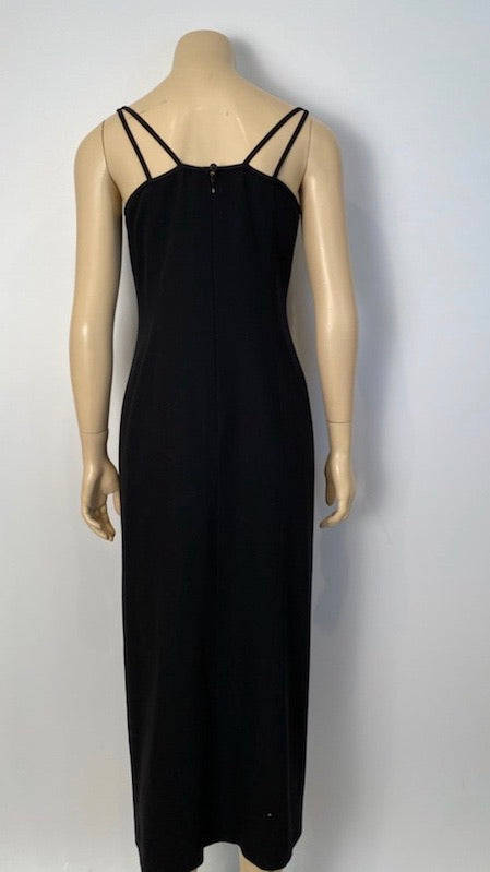 Vintage Chanel 98P, 1998 Spring black maxi long dress FR 40 – HelensChanel